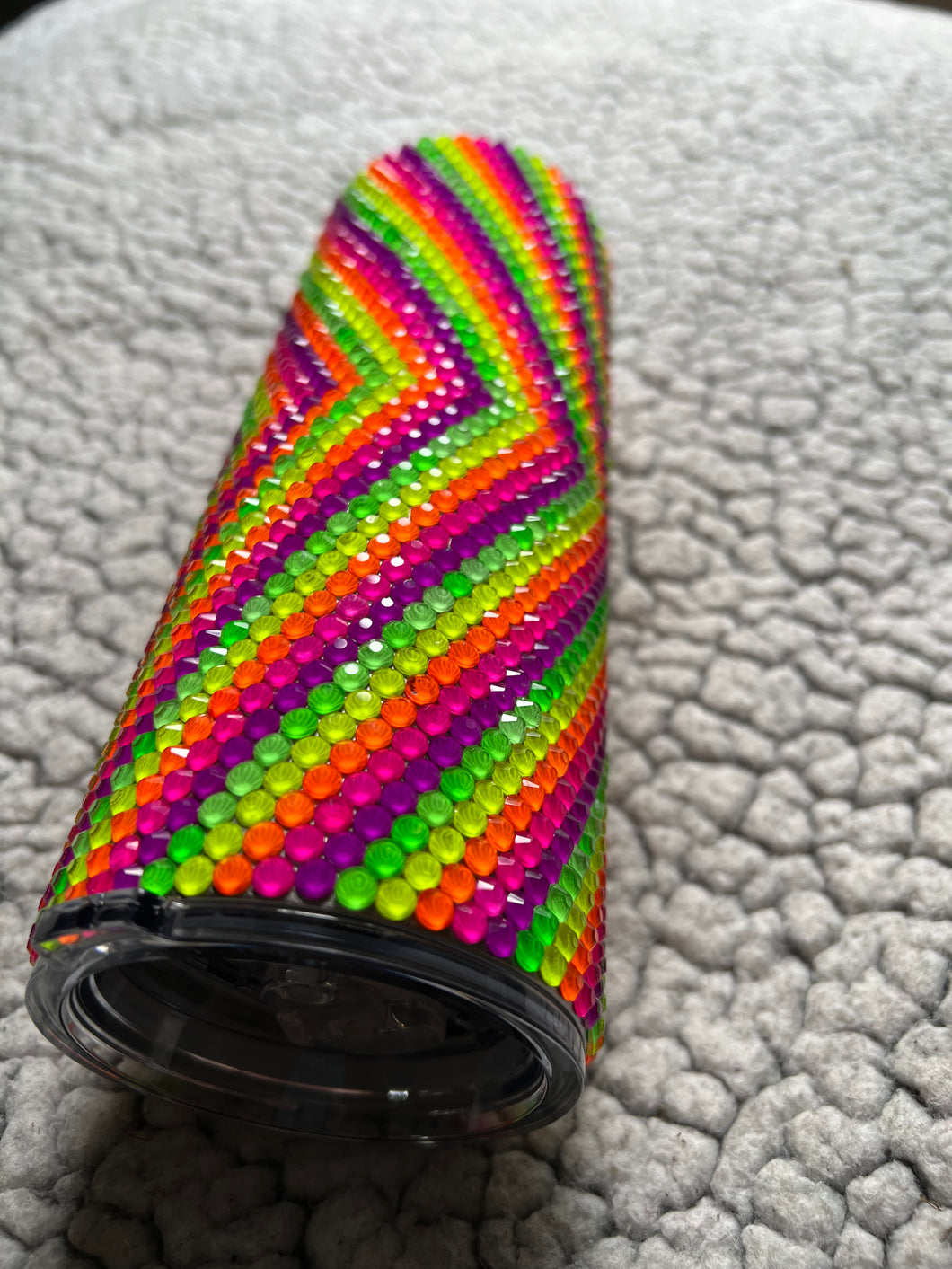 Neon Stripes Rhinestone