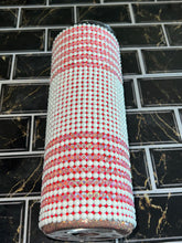 Load image into Gallery viewer, White &amp; Pink Rhinestones Stripes
