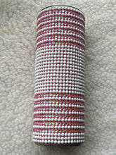 Load image into Gallery viewer, White &amp; Pink Rhinestones Stripes
