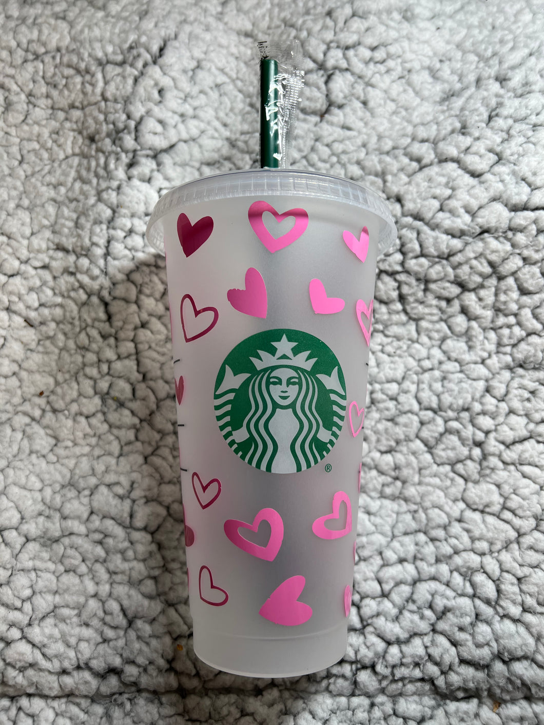 Pink Heart Venti Cold cup